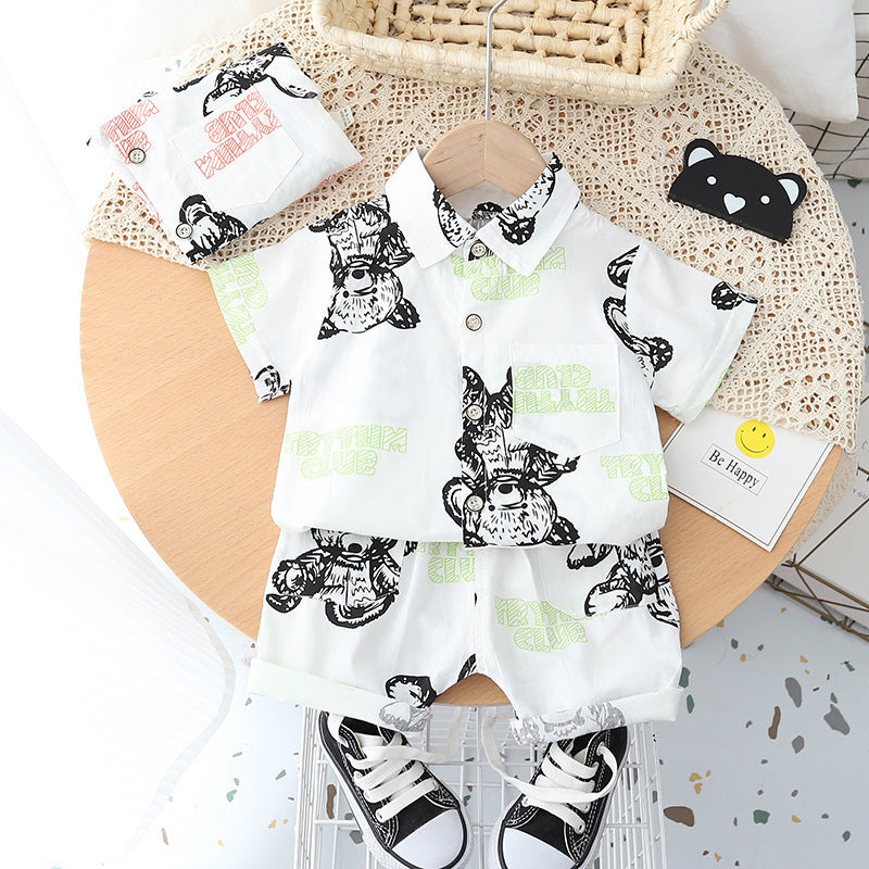 Baby Lapel Short Sleeve Shirt