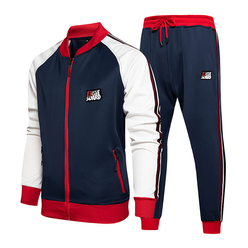 Two-piece set of male tracksuit sports wear